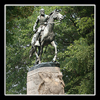  The bronze equestrian statue of General Stonewall Jackson in Charlottesville, Virginia.  It was sculpted by Charles Keck at the request of the National Sculpture Society.  The statue was dedicated on October 19, 1921.  � Mike Lynaugh Photography