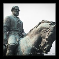 The bronze Robert E Lee statue in Charlottesville, VA.  This monument was scuplted by artists Henry Shrady and Leo Lentelli at the request of the National Sculpture Society and was dedicated on May 21, 1924.  It is interesting to note that the original artist, Henry Shrady passed away while this sculpture was still unfinished, and Leo Lentelli completed it.  � Mike Lynaugh Photography