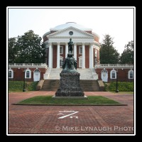 The Thomas Jefferson Statue in front of the Rotunda at the University of Virginia (UVA) in Charlottesville, VA.  � Mike Lynaugh Photography