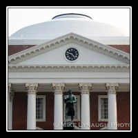 The Thomas Jefferson Statue in front of the Rotunda at the University of Virginia (UVA) in Charlottesville, VA.  � Mike Lynaugh Photography