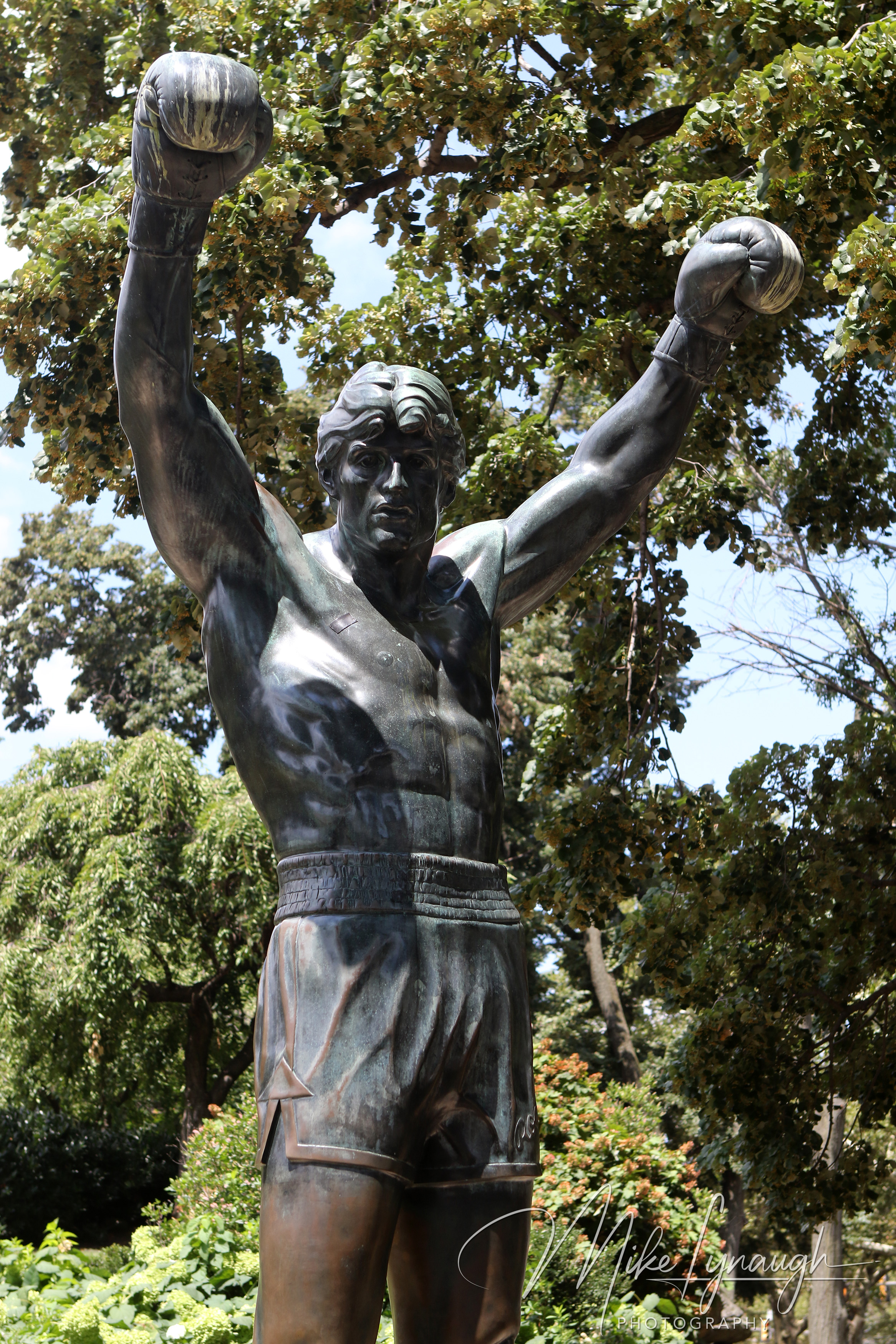 The original Rocky Statue that was feature in Rocky III stands proudly at the bottom of the iconic Rocky Steps at the Philadelphia Museum of Art.