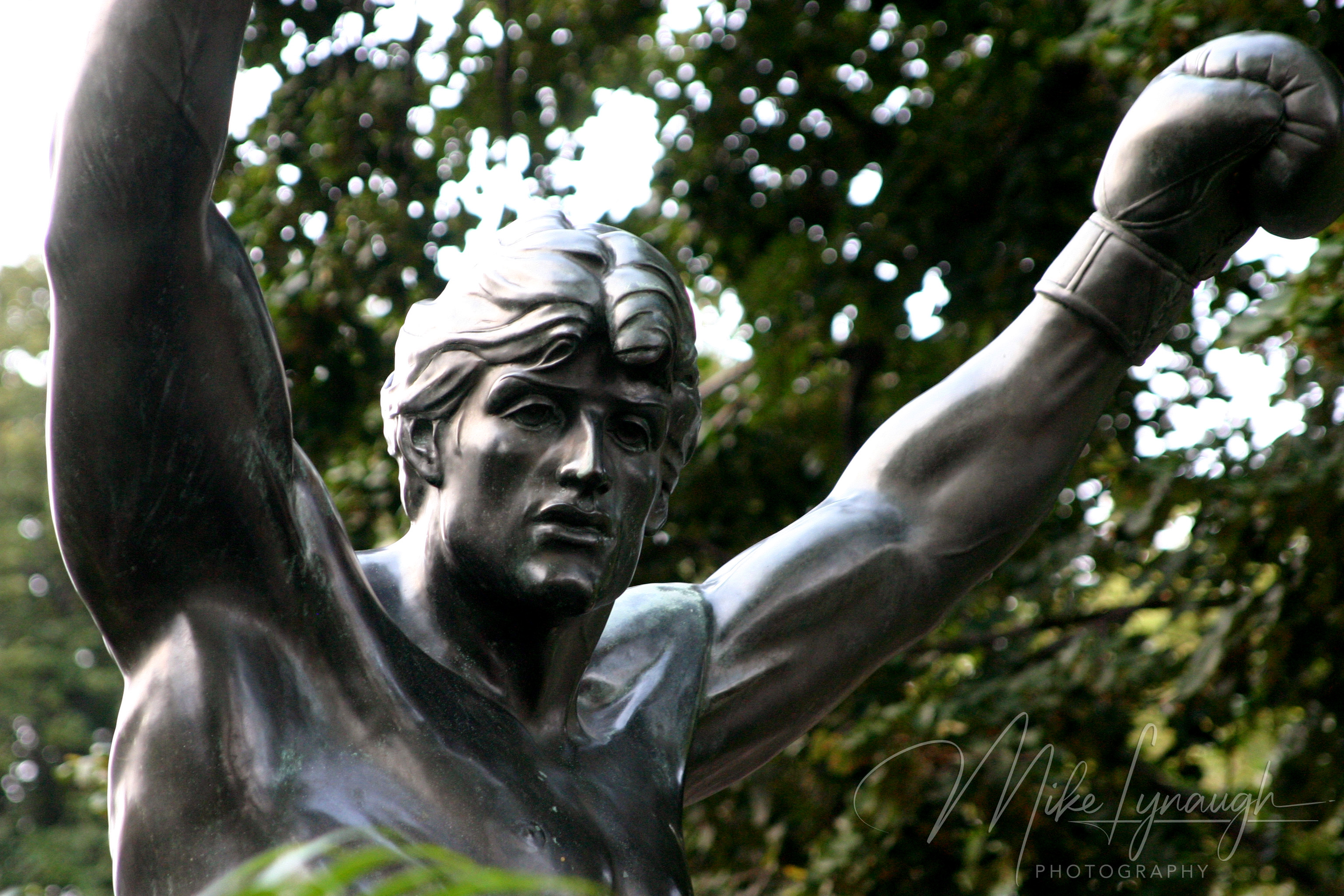 The original Rocky Statue that was feature in Rocky III stands proudly at the bottom of the iconic Rocky Steps at the Philadelphia Museum of Art.