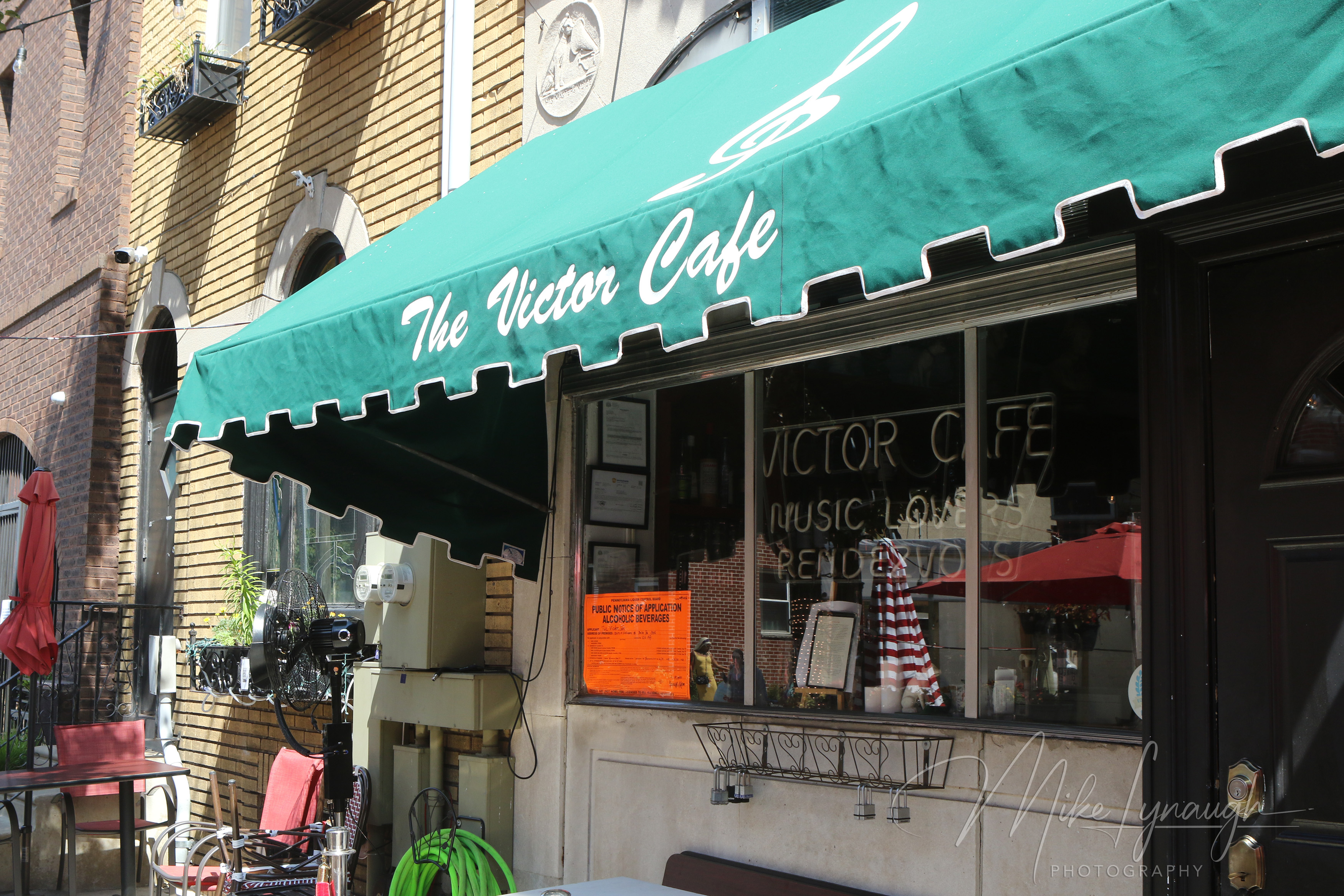 The exterior of The Victor Cafe in South Philadelphia. The Victor Cafe doubles as Adrian's Restaurant in Rocky Balboa, Creed and Creed II.