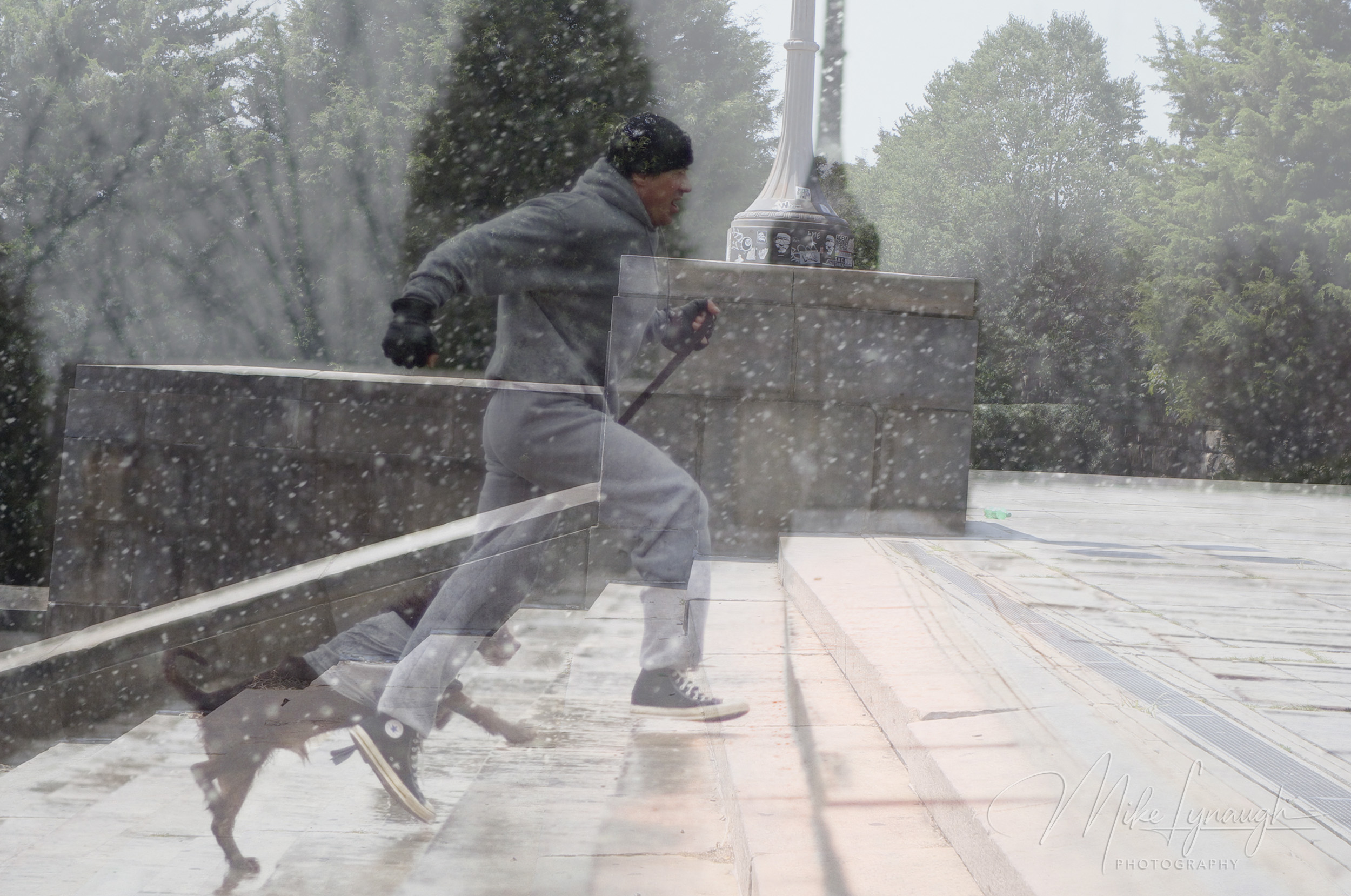 Rocky Balboa — Running the Museum Steps. A composite photo I put together to show this scene from Rocky Balboa and compare it to what it looked like in 2022.