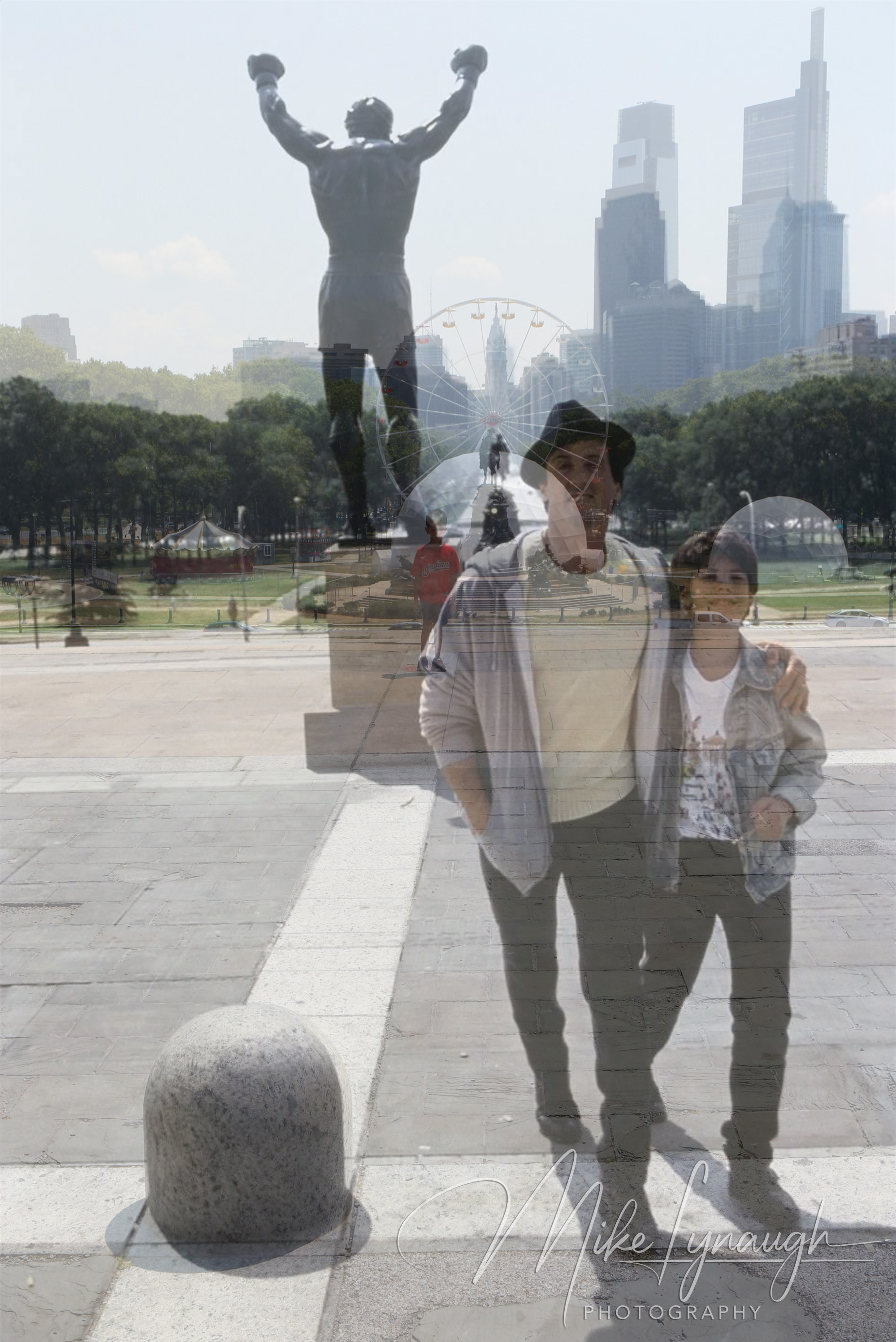 Rocky V — Rocky Jr.. A composite photo I put together to show this scene from Rocky V and compare it to what it looked like in 2022.