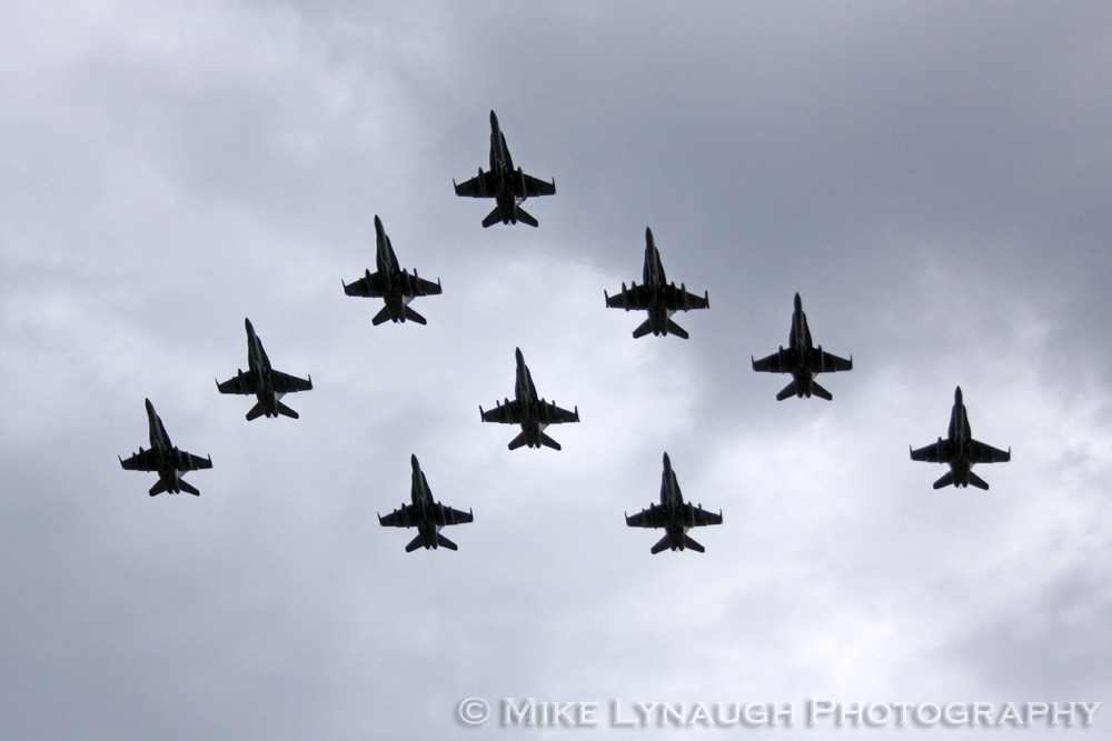 Aviators of VFA-131 "Wildcats" return home to Naval Air Station Oceana following a 6 month deployment in the Gulf on the USS Eisenhower on July 27, 2010.  � Mike Lynaugh