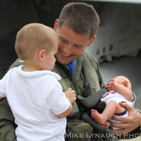 Aviators from VFA-83 "Rampagers" return home to Naval Air Station Oceana following a 6 month deployment in the Gulf on the USS Eisenhower on July 27, 2010.  � Mike Lynaugh