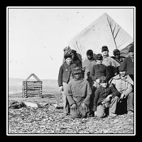   A group of unidentified soldiers