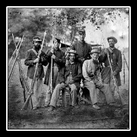   A group of unidentified soldiers