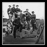 Members of the 3rd Regiment Massachusetts Heavy Artillery Infantry at Fort Totten in Washington, DC
