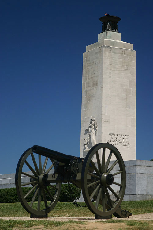 "War and Peace"  A cannon on guard at the Peace Memorial.  � Mike Lynaugh