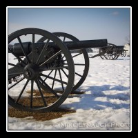 Cannon rest on the Henry House Hill on the Manassas Battlefield National Park.  On July 21, 1861 85 year-old Mrs. Judith Carter Henry was bed-ridden and unable to evacuate when the fighting came to her property.  She was mortally wounded when a Union shell crashed through her bedroom wall and severed off one of her feet and caused other injuries.  � Mike Lynaugh Photography
