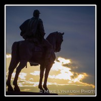 The Stonewall Jackson Monument stands in the approximate location the general held on Henry Hill during First Manassas.  It was here that Jackson earned the nickname "Stonewall" when General Barnard E. Bee tried to rally his men and said, "Form, form, there stands Jackson like a stone wall, rally behind the Virginians!"   Bee suffered a mortal wound a short time later on this same field.  � Mike Lynaugh Photography