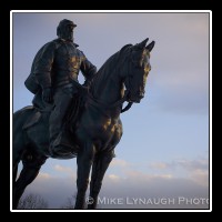 The Stonewall Jackson Monument stands in the approximate location the general held on Henry Hill during First Manassas.  It was here that Jackson earned the nickname "Stonewall" when General Barnard E. Bee tried to rally his men and said, "Form, form, there stands Jackson like a stone wall, rally behind the Virginians!"   Bee suffered a mortal wound a short time later on this same field.  � Mike Lynaugh Photography