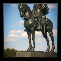 The Stonewall Jackson Monument stands in the approximate location the general held on Henry Hill during First Manassas.  It was here that Jackson earned the nickname "Stonewall" when General Barnard E. Bee tried to rally his men and said, "Form, form, there stands Jackson like a stone wall, rally behind the Virginians!"   Bee suffered a mortal wound a short time later on this same field.  � Mike Lynaugh Photography