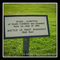 This is the location Wade Hampton was wounded on the Henry House Hill during the first Battle of Manassas after coming under heavy fire from Union forces.  � Mike Lynaugh Photography