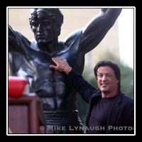 Sylvester Stallone participates in the Rocky Statue Dedication at the Philadelphia Museum of Art on September 8, 2006.  � Mike Lynaugh