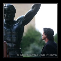 Sylvester Stallone participates in the Rocky Statue Dedication at the Philadelphia Museum of Art on September 8, 2006.  � Mike Lynaugh