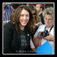 Jolely Fisher participates in the Rocky Statue Dedication at the Philadelphia Museum of Art on September 8, 2006.  � Mike Lynaugh